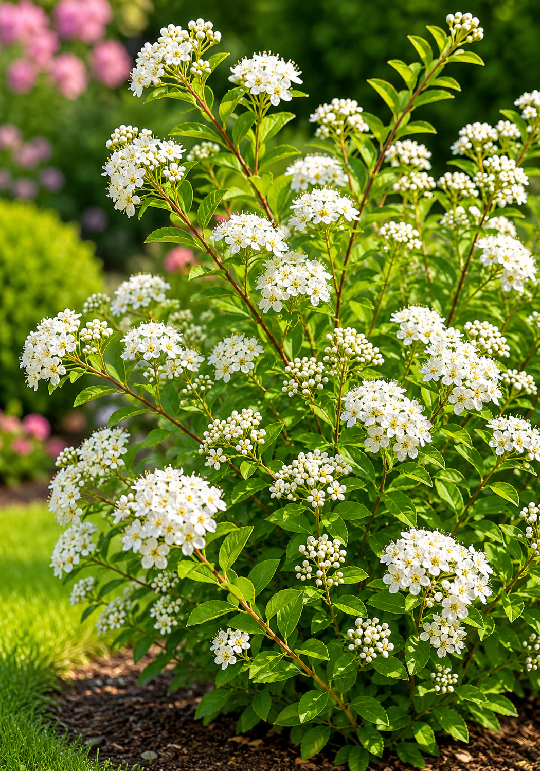 Spirée du Japon blanc
